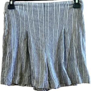 Blue and White Striped High Rise Dress Shorts Size 3